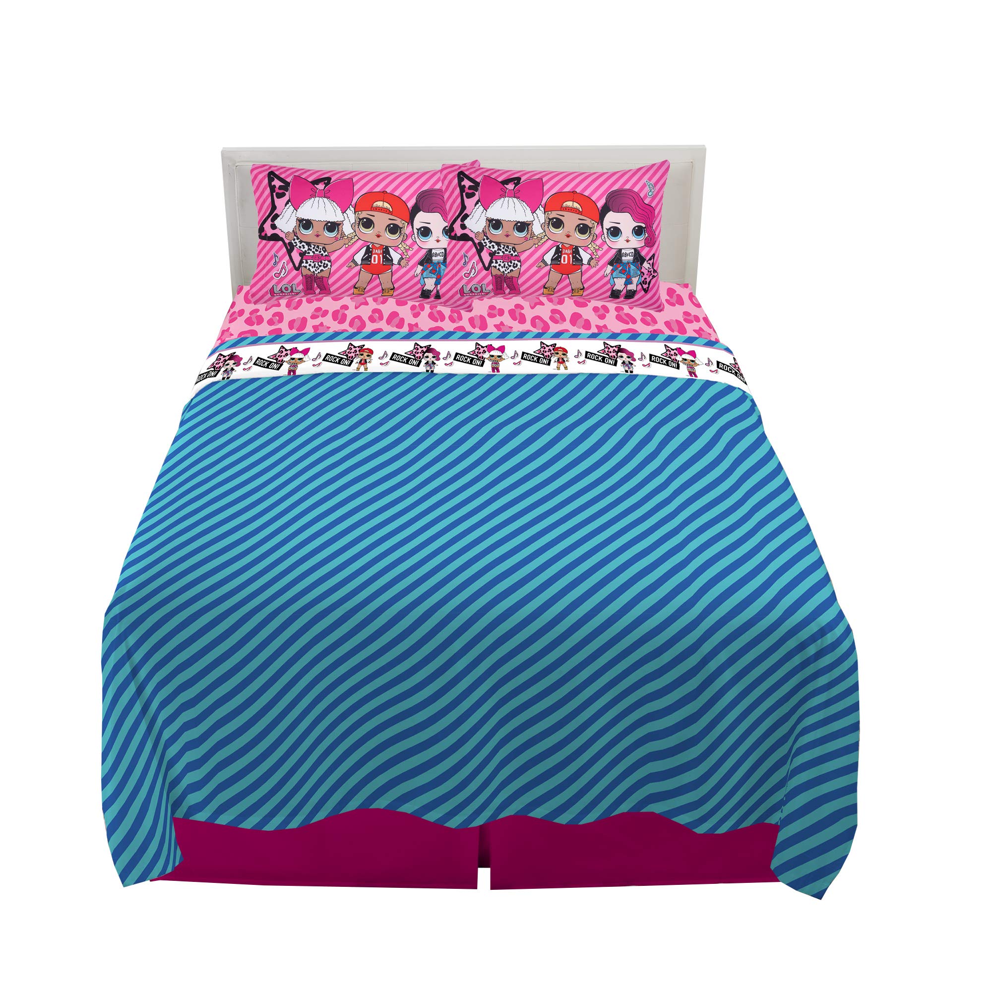 Franco L.O.L. Surprise Kids Super Soft Microfibre Bed Sheet Set, 4 Piece Set