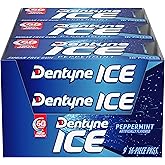 Dentyne Ice Peppermint Sugar Free Gum, 9 Packs of 16 Pieces (144 Pieces) | Chewing Gum, Perfect for Long Lasting Fresh Breath at School, Work &amp; Travel