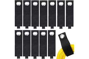 Zkptops 12Pcs Extension Cord Holder Organizer Heavy Duty Storage Straps Large 13 Inch (Unfolded) Cord Strap Wrap Hanger Garage Hooks Organization Essentials Storage Wrap for Cable Hose Cord