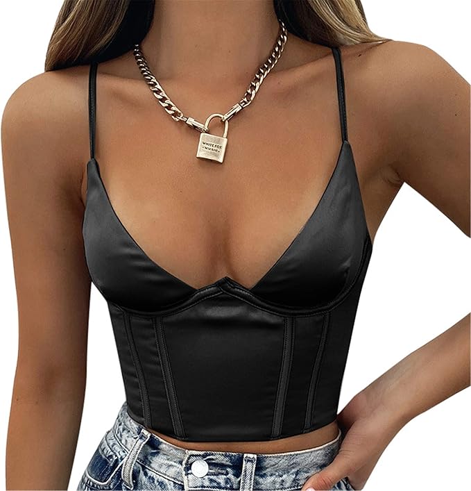 corset top spaghetti strap