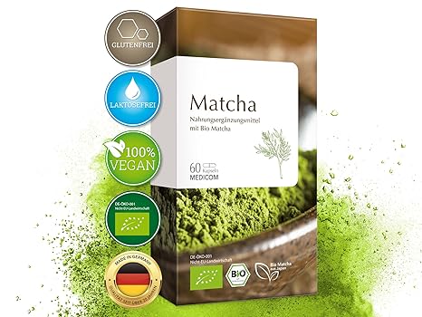 Bio Matcha 60 Kapseln hochdosiert, Vegan
