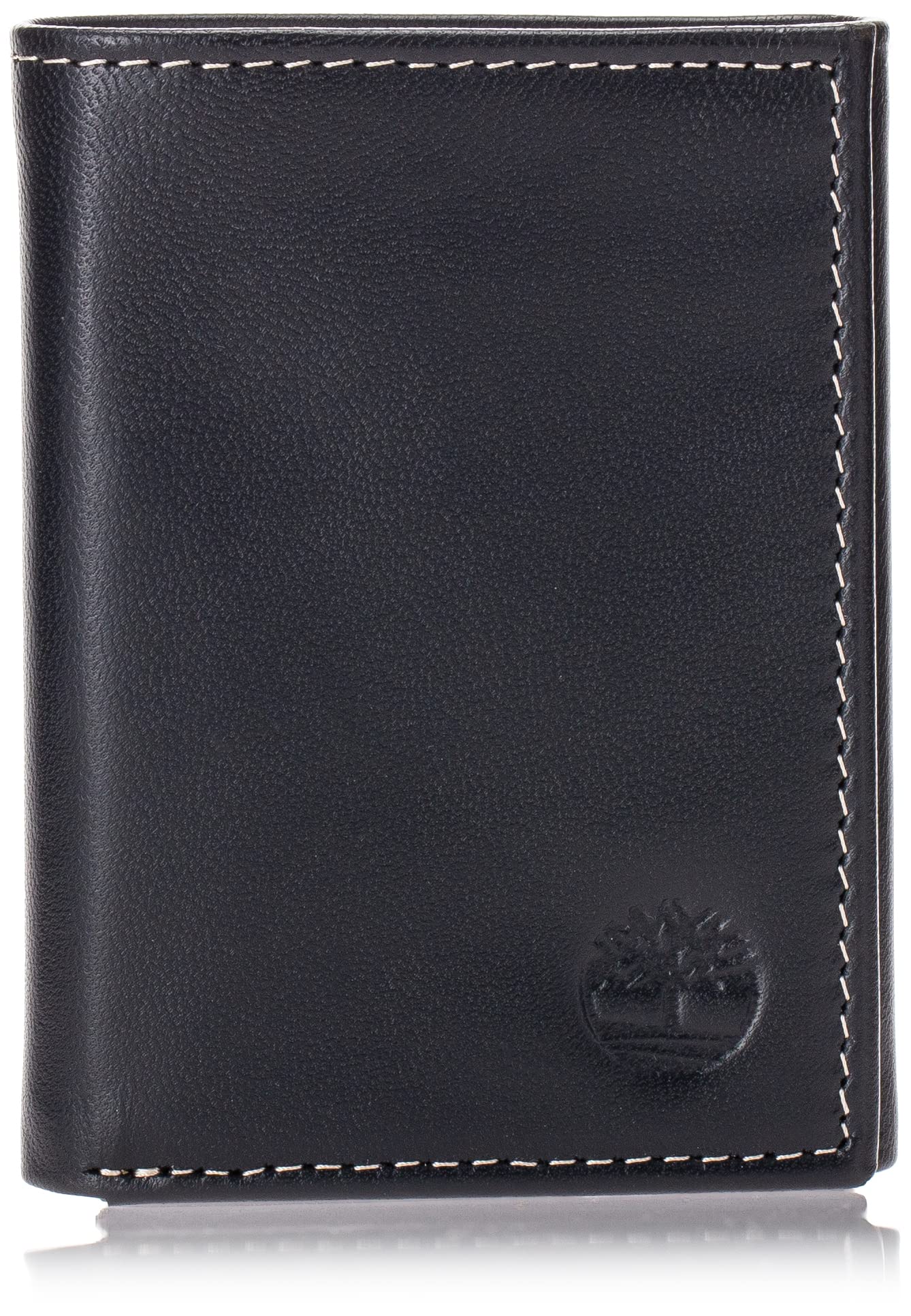 Timberland mens Leather Trifold With Id Window Tri Fold Wallet, Black (Cloudy), One Size UK