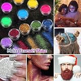 AUKZON Glitter Tattoo Kit Kids 36 Colors Stencils 215 Rhinestones Skin Friendly view 3