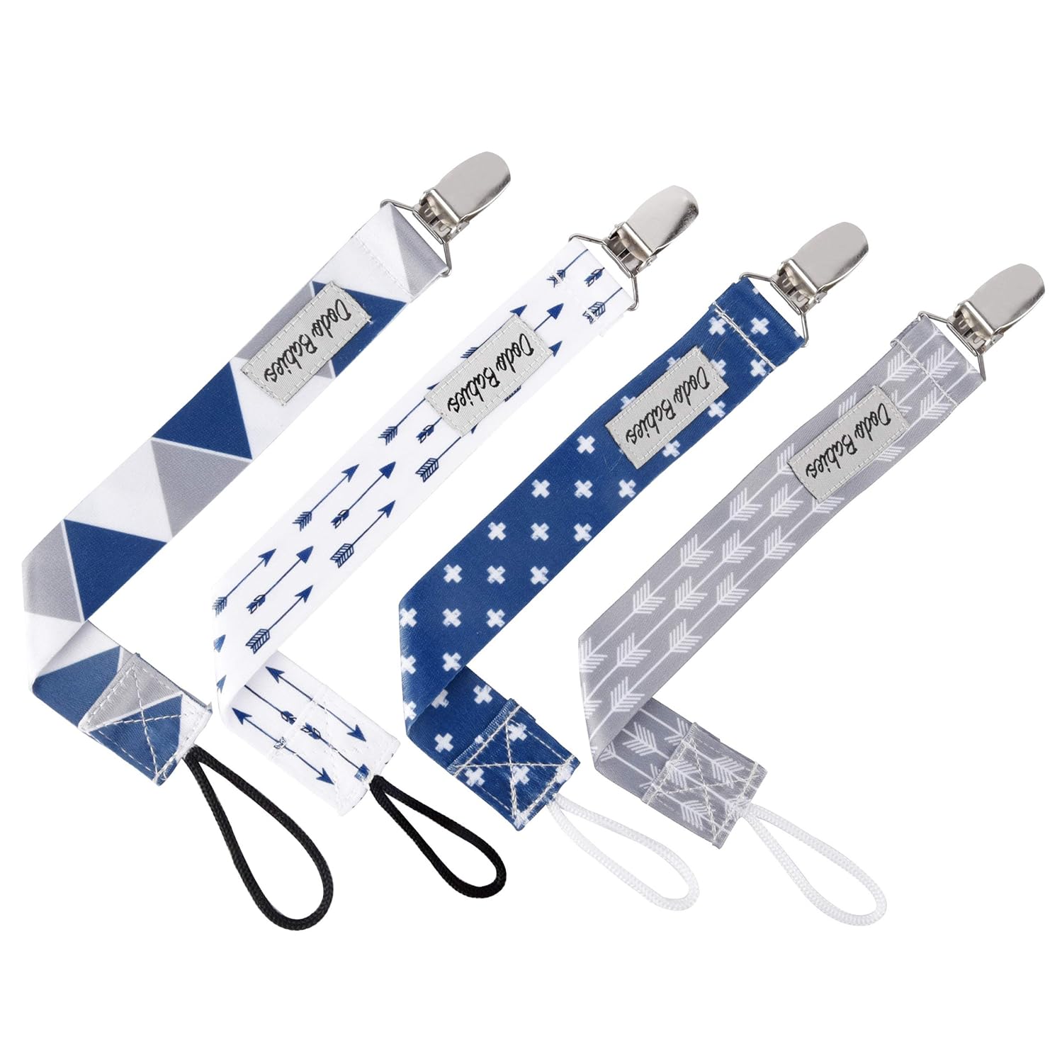 Pacifier Clip by Dodo Babies Pack of 4 + 2 Teether Toys, Premium Quality Modern Designs Universal Holder Leash for Boys and Girls, Teething Toy or Soothie, Baby Shower Gift Set : Baby