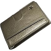 Swear Brands Full Grain Leather Wallet with RFID Blocking & Money Clip - Minimalist Bifold Wallet Holds 12 Cards - Easy Access Pull Tab - Ethically Sourced (Green)