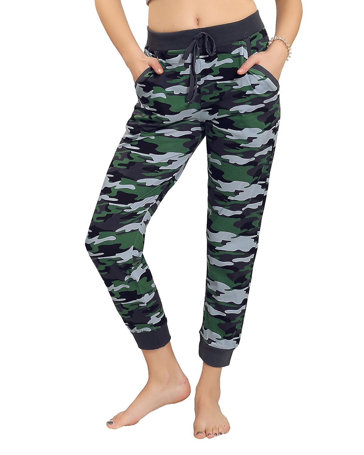 av2 women's cotton military camo jogger