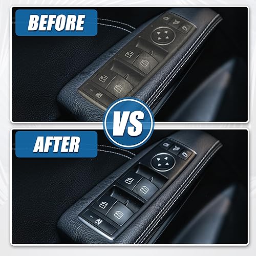 Mercedes Window Button Door Armrest Power Window Switch Button Trim Cover Sticker For Mercedes Benz GLK ML GL A B C E G Class W204 W212 W246 – WODOFO GDR Mercedes Accessories - Foto 7