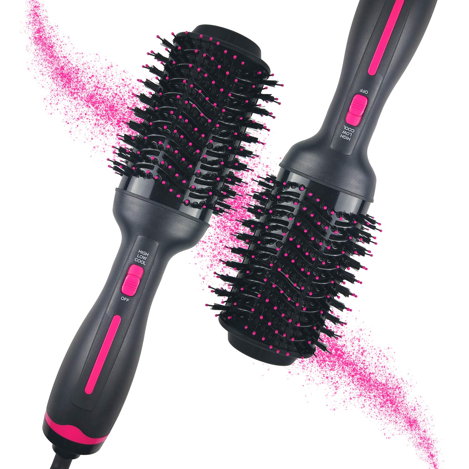Dekugaa Hair Dryer Brush, Hot Air Brush, Hair Dryer & Volumizer 3 in 1 Upgrade Feature Anti-scald Negative Ion Hair Straightener Brush with Smooth Frizz and Ionic Technology : Beauty