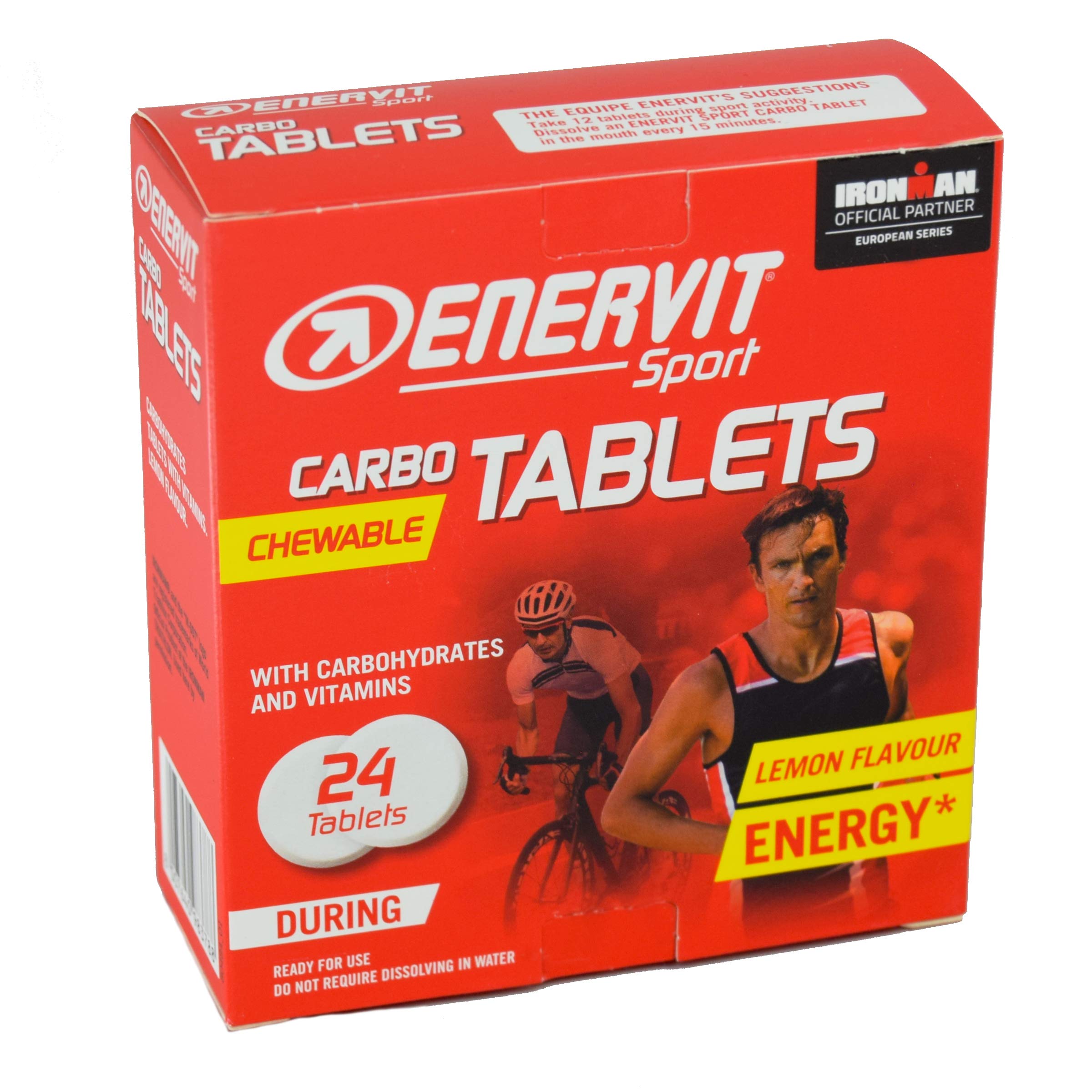 Enervit Sport Carbo Chewable Tablets (Lemon, 24 Count (Pack of 1))
