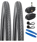 Aazon.co : YUNSC 700C Bike Tires 700 X 35C /37-622 And 700C Bike Tubes Schrader Valve And 2