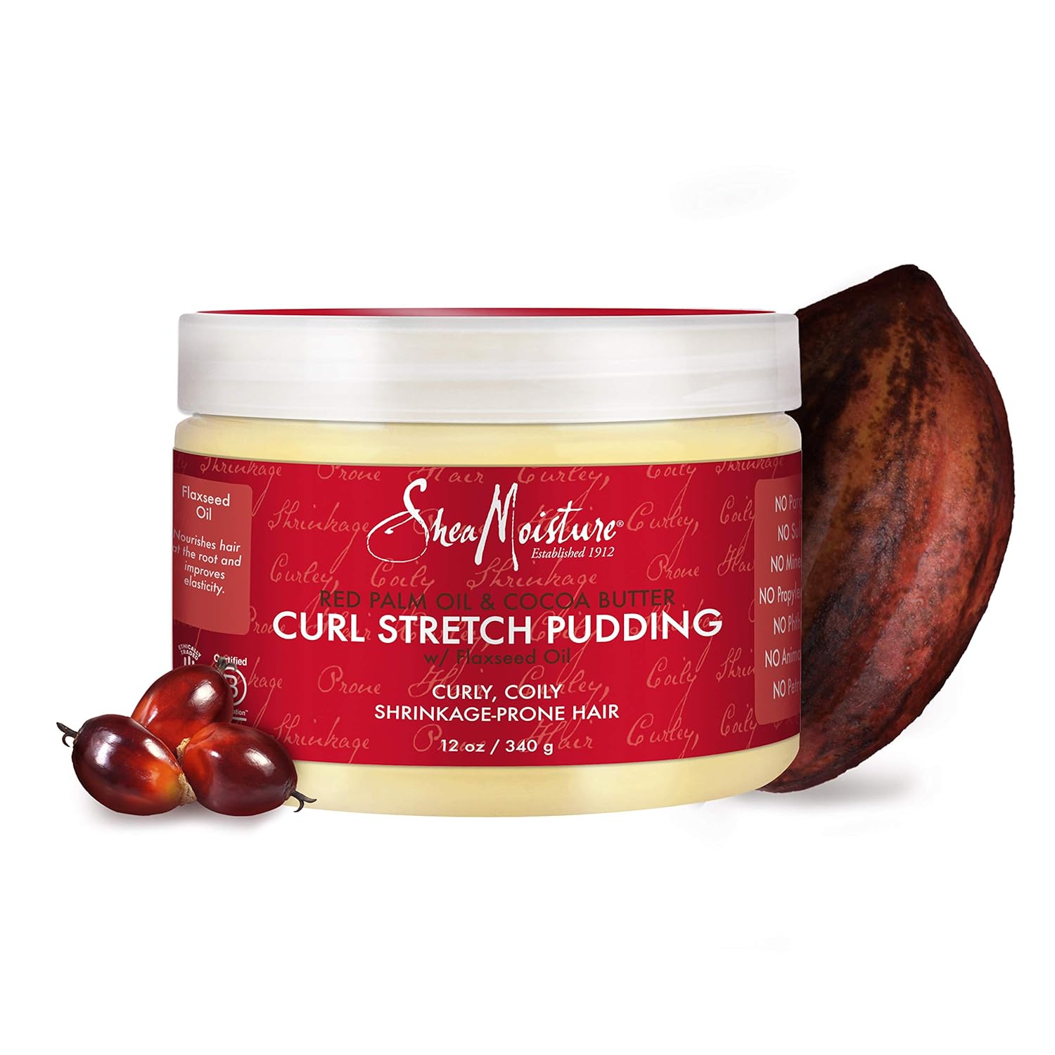 SheaMoisture Red Palm Oil & Cocoa Butter Curl Stretch Pudding Styler, 12 Ounce : Beauty