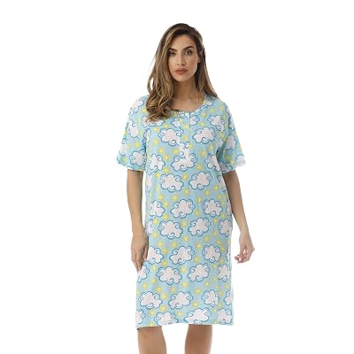 just love short sleeve nightgown sleep dress for women Just Love Short Sleeve Nightgown Sleep Dress for Women Sleepwear 4360-10302-S at Amazon Women's Clothing store