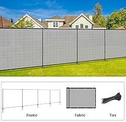 SunnyRoyal 6' x 53' Privacy Fence Screen with Iron
