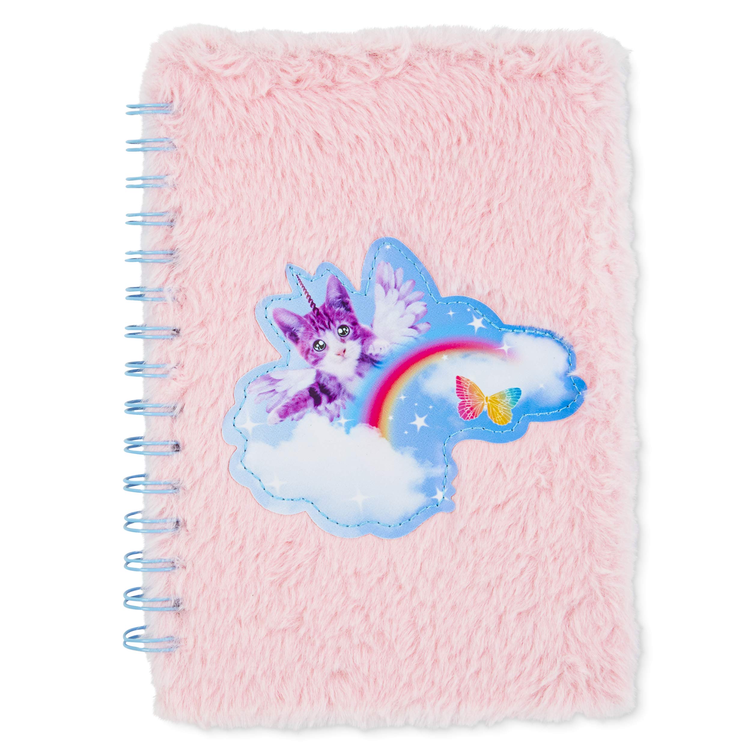 Fuzzy Plush Notebook Limited Too Spiral Bound Hardcover Journal Diary With Vinyl Rainbow Cat Patch And Fuzzy Plush Notebook Limited Too Spiral Bound Hardcover Journal Diary With Vinyl Rainbow Cat Patch And