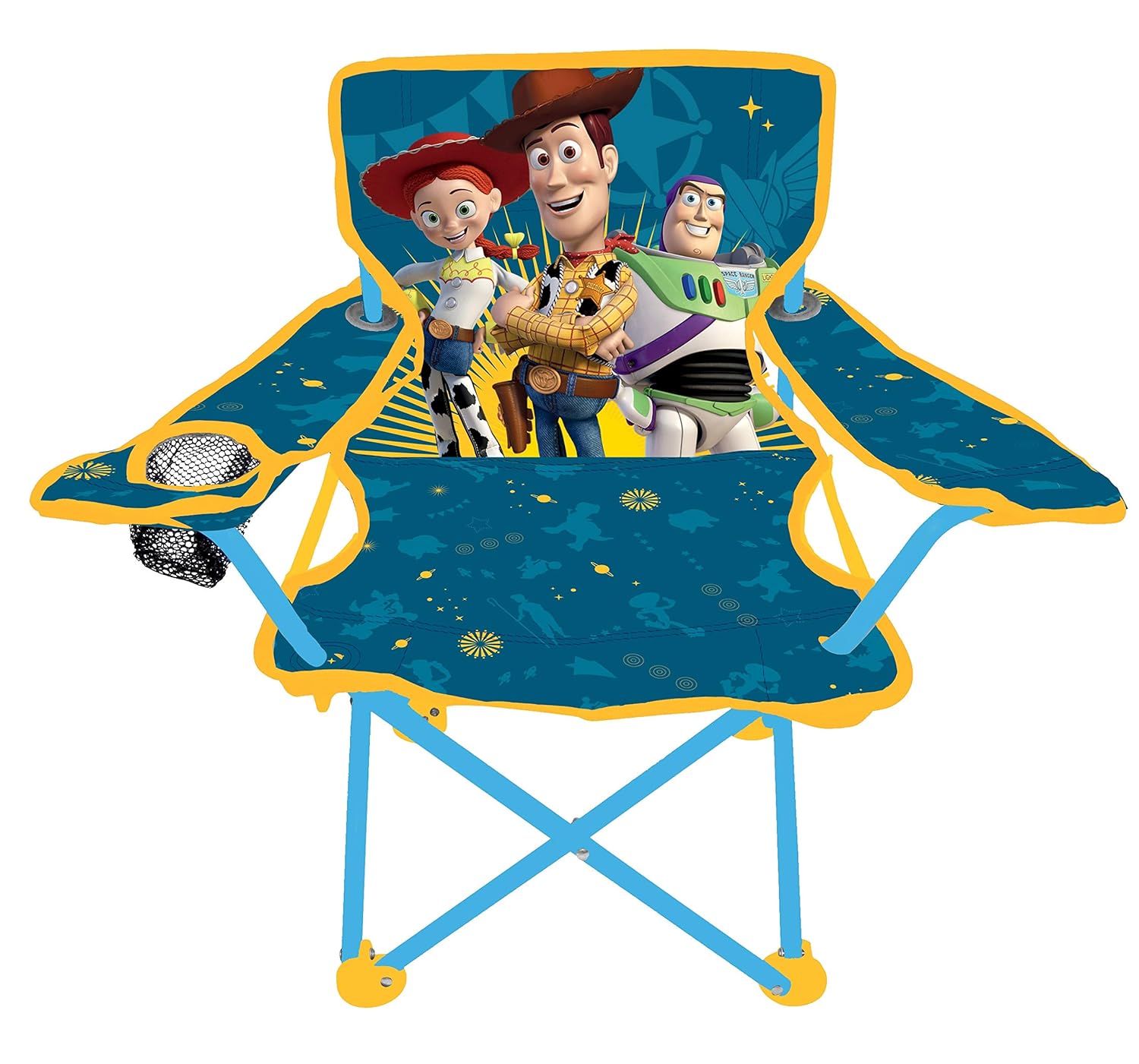 Toy Story 4 Kids Saucer Chair - Foldable Toddler Lounge Chair With Safety Lock & Mink Cushions