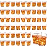 MBAIYO 50 Pcs Plastic Whiskey Glasses, 4.5 OZ Small Clear Acrylic Whiskey Glasses Unbreakable Stackable Mini Tumbler for Bars Parties Weddings Cocktails Beer Vodka