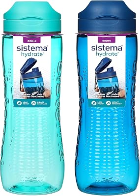 Hydrate Tritan Active Bouteilles d'Eau de Sport, 800 mL, Lot de 2
