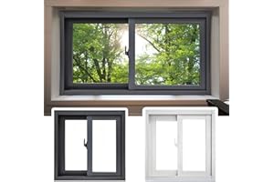 Home Windows Replacement, Flush Mount Basement Window, Slider Window with Screen and Tempered Glass, for Basement Garage or S