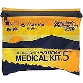 Adventure Medical Kit Ultralight/Watertight Medical Kit .5 - Up to 2 People, Up to 2 Days - Includes Bandages, Blister Essentials & More - Perfect for Hiking, Biking & Climbing