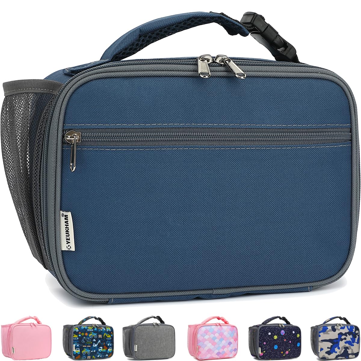 Photo 1 of GYEUKHAM Insulated Lunch Box for School, Thermal Reusable Durable Freezable Lunch Bags for Kids Boys Girls Men Women - Small Soft Cooler Portable Lunch Tote Kit for Work Picnic Travel,Cyan