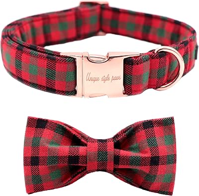 Unique style paws Christmas Dog Collar Bowtie Medium Dogs Cats 31-56cm