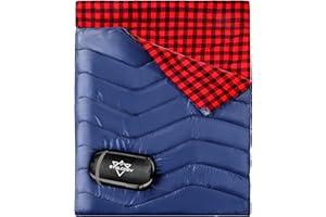 ETGLCOZY Double Sleeping Bag for Adults Kids Camping, XL Queen Size Sleeping Bag for All Season Hiking Backpacking, 2 Person Sleeping Bag Lightweight Waterproof for Cold Weather & Warm