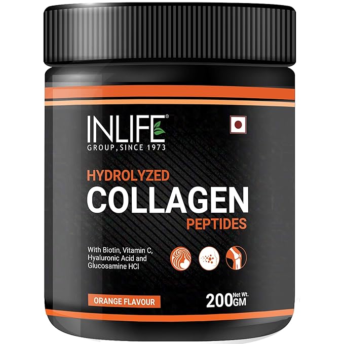 INLIFE Hydrolyzed Collagen Peptides Powder Supplements Type 1 and 3