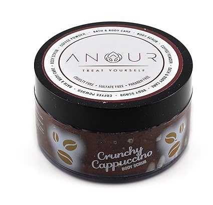 Anour- Treat YourSelf Crunchy Cappuccino Body Scrub, 170 Grams (Pack of 2)