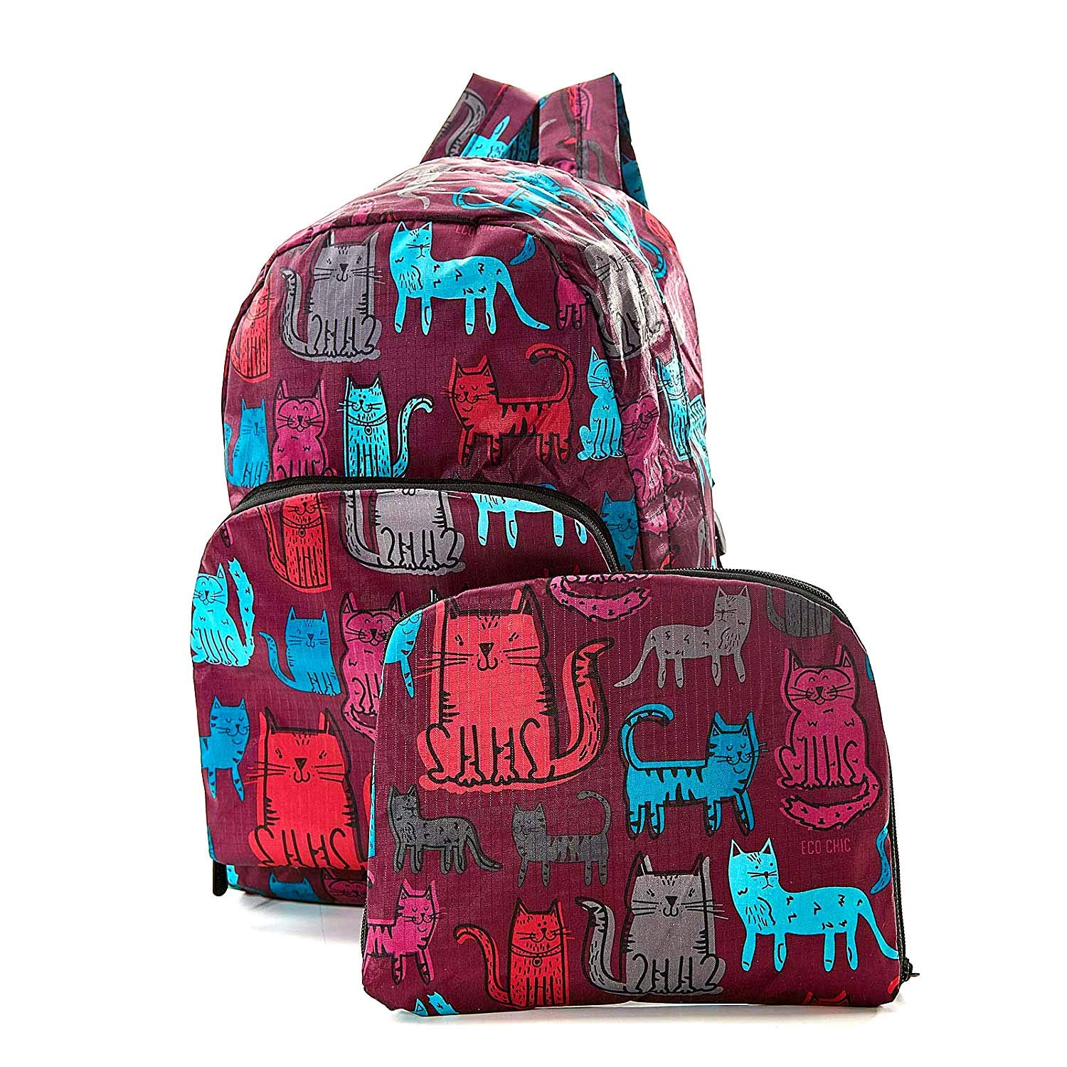 eco chic foldable mini backpack