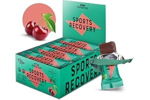 Planet Superfood Sport Recovery Protein Bar with Cherries - Keto Chocolate Bar for Post Workout Recovery - Vegan Protein Snac