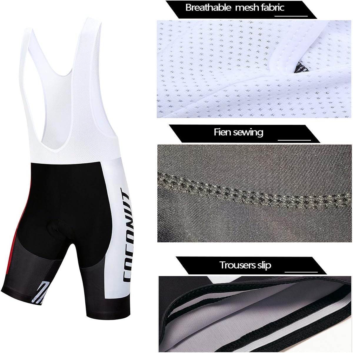 Men's Cycling Jersey Short Sleeve Full Zip Bike Clothing Set Quick-Dry Bib Shorts with 3D Gel Padded: Clothing