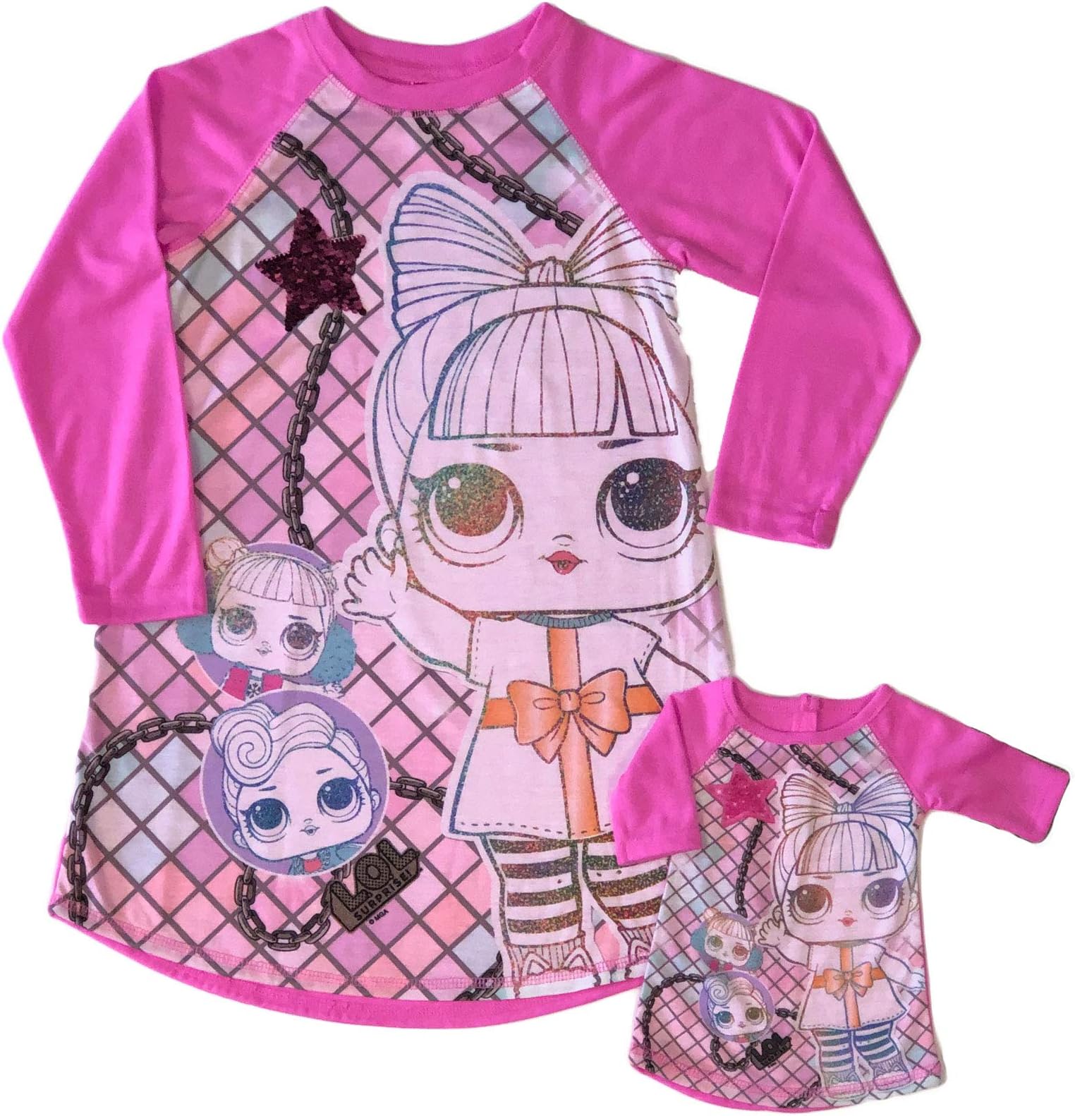 SGI Little & Big Girls Surprise Nightgown with Doll Gown