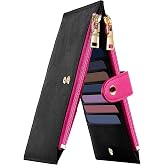 Travelambo RFID Wallet Women Bifold Multi Card Wallet Case with Zipper Pocke Credit Card Holder for Women