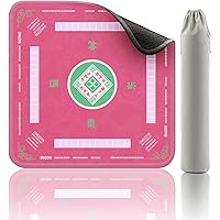 2F22E Mahjong Mat, Noise Reduction Non-Slip Mahjong Mat for Table, 32.4 * 32.4 Inch Mahjong Table Mat for Poker, Board Games