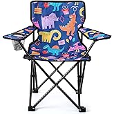 KABOER Kids Outdoor Folding Lawn and Camping Chair with Cup Holder and Carrying Bag, Children's Camping Chairs