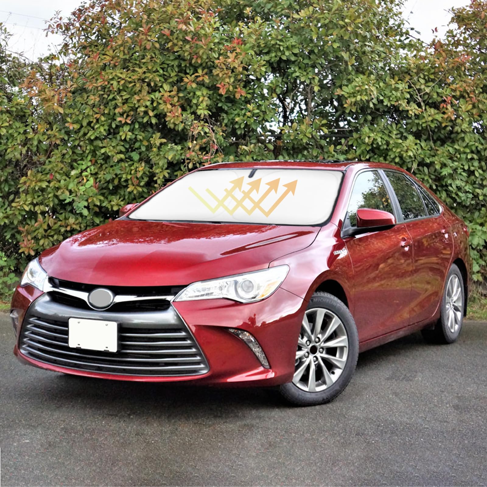 Photo 1 of Sun Shade for Camry 2007-2017 Windshield Sunshades Cover Front Window Shields Custom Fit 2016 2015 Camry LE XLE Hybrid SE XSE Sedan Accessories Sun Visor Protector Blocks UV Rays & Heat Damage