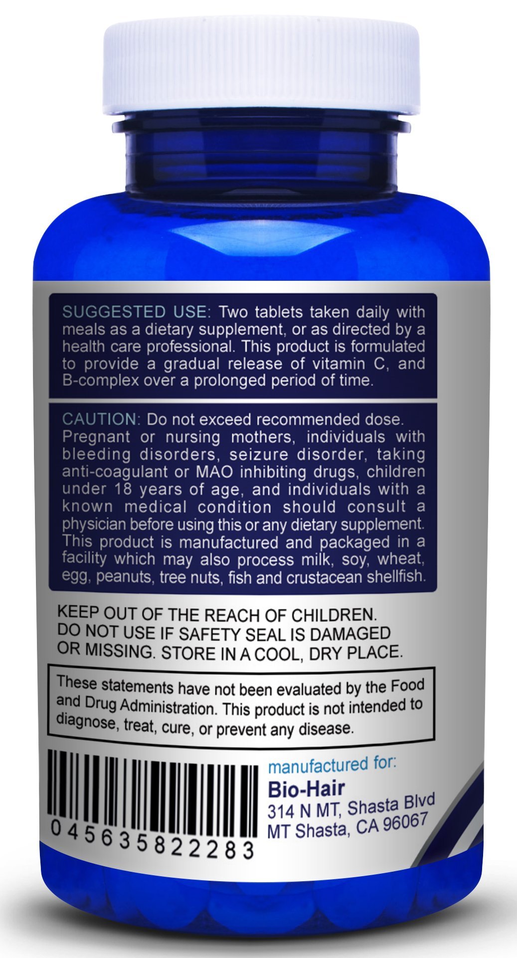 Bio Hair Vitamins for Faster Hair Growth and Hair Health. Extra