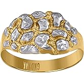 Jewels By Lux 10kt Two-tone Gold Womens Nugget Fashion Bridal Anniversary Engagement Wedding Ring