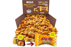 CHAIN & JO SWEETS Rolo Easter Milk Chocolate Caramel 5 Pounds Approx 360 pieces - Chocolate Bulk Individually Wrapped Easter Candy - Bulk Individually Wrapped Snacks for Easter Basket - Perfect for Kids & Adults Easter Baskets - Milk Chocolate Candy, Caramel Candy Melts, Chocolate Caramels