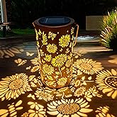ANYTALK Birthday Gifts for Women Mom Grandma, Sunflower Solar Lanterns Outdoor Waterproof, Hanging Solar Lights for Yard, Patio, Porch, Garden Decor