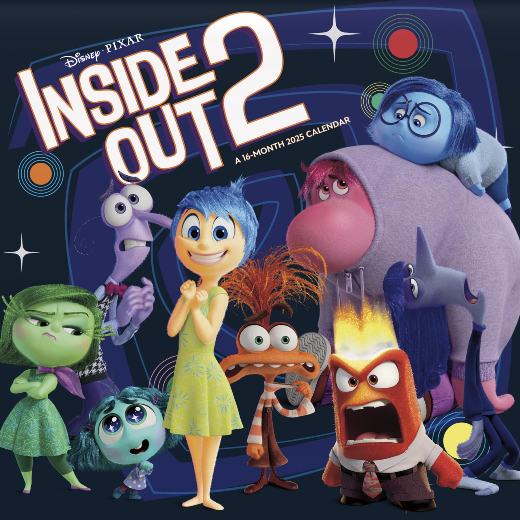 Photo 1 of 2025 Disney Inside Out 2 Wall Calendar