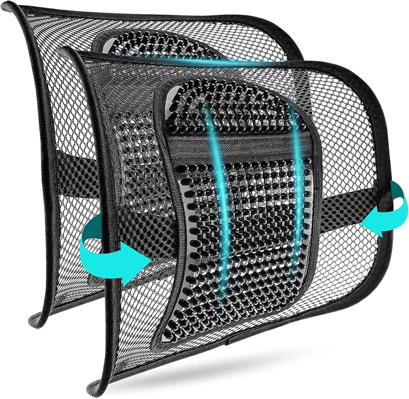m zimoon 2 Pack Mesh Back Support Lumbar Cushion Ergonomic Office Chair