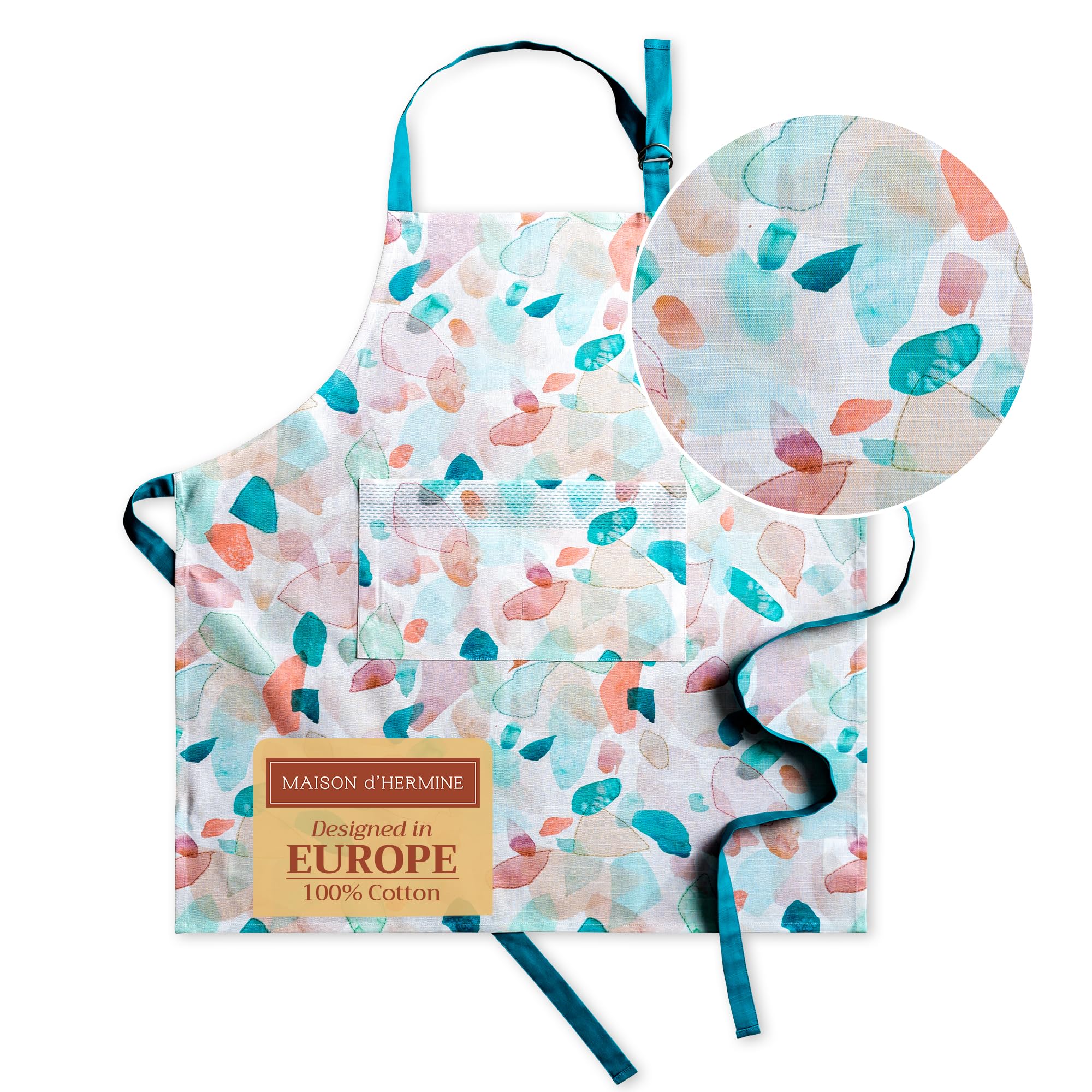 Maison d' Hermine 100% Cotton 1-Piece Kitchen Apron for women with Pocket Chef Apron and Mothers Day Gifts — image 1