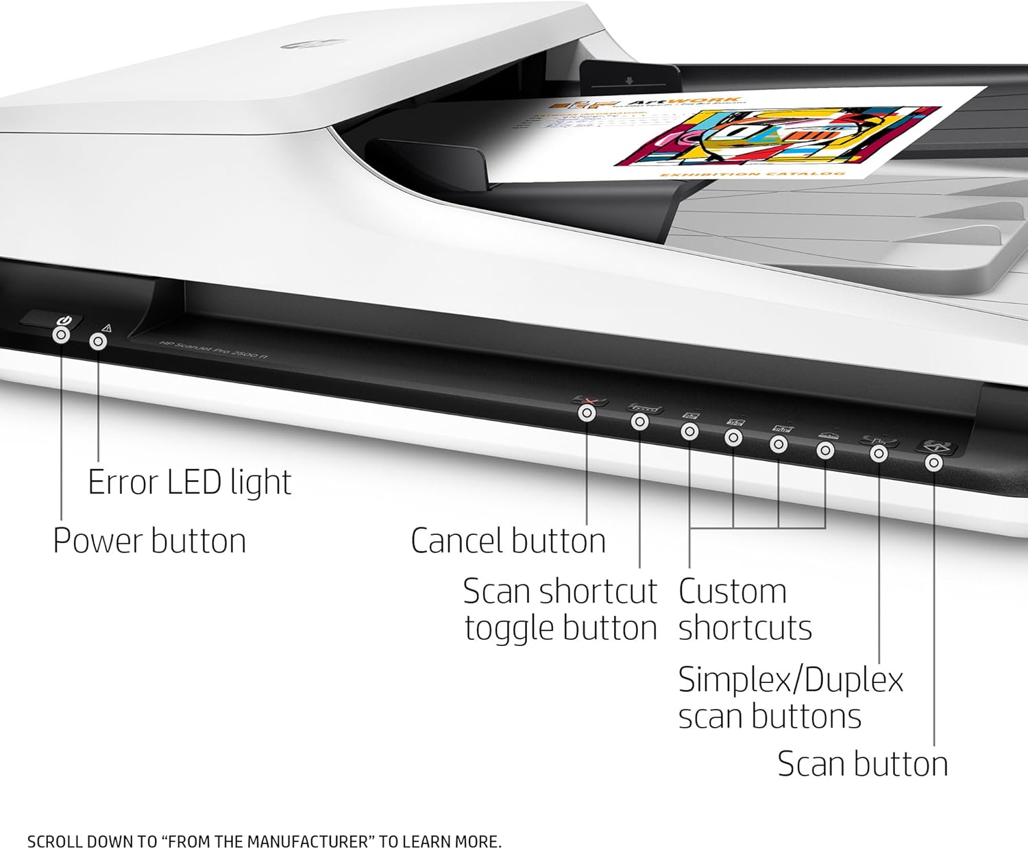 HP ScanJet Pro 2500 f1 Flatbed OCR Scanner: Electronics