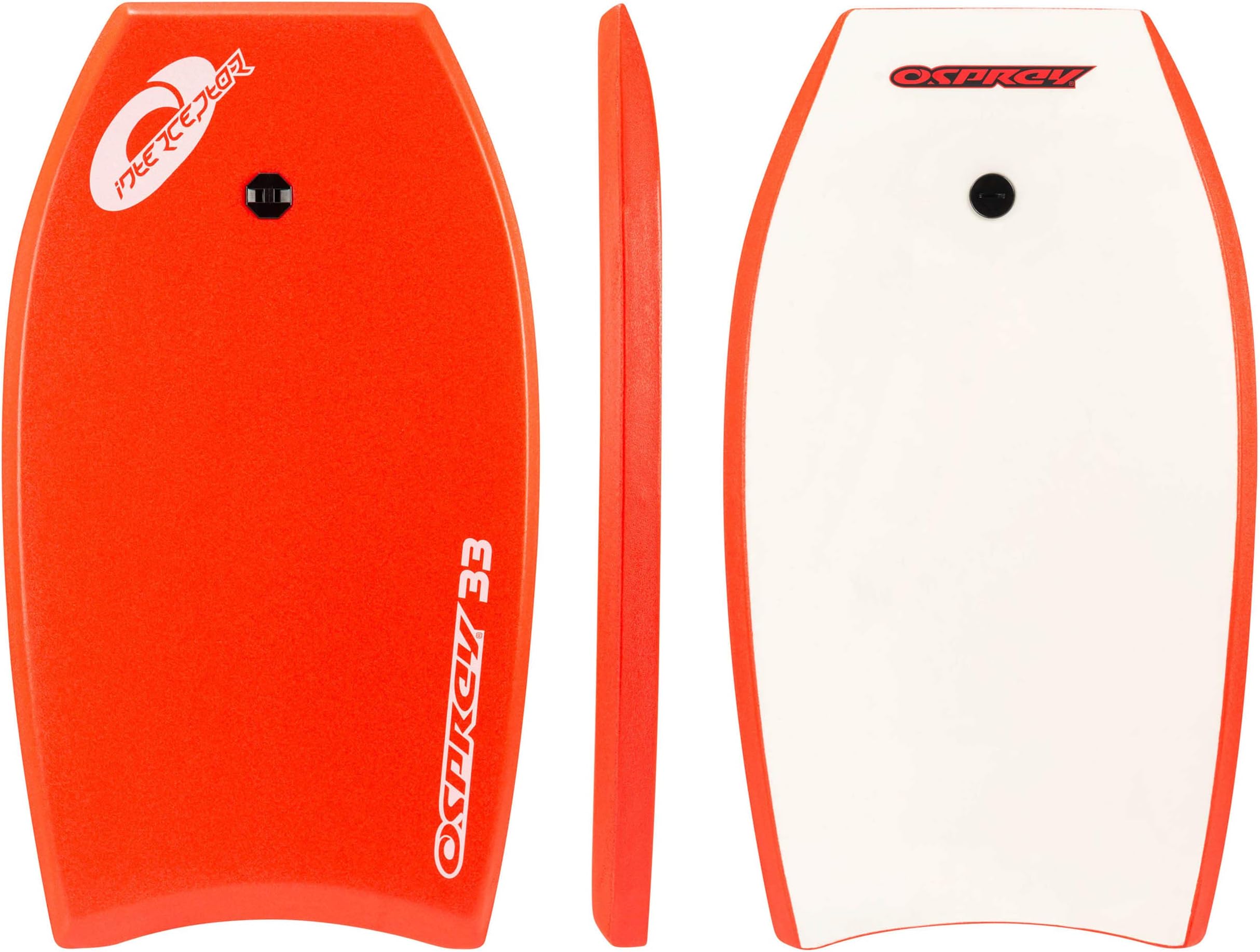 Osprey Body Board with Leash, HDPE Slick and Crescent Tail, XPE Boogie Board for Adults Children Kids, Interceptor, Multiple Colours and Sizes