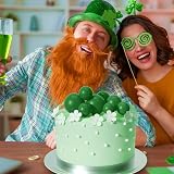 ASTARON 20 Pcs Dark Green Ball Cake Topper Decorations Mini Balloons Cake Picks view 4