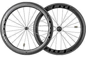 ELITEWHEELS SLT Carbon Fiber Road Bike Wheels 700C Ceramic Bearing Hub Tubeless Compatible Clincher Wheelset Pillar 1423 Spoke