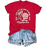 UYIQL Womens Anti Valentines Day Shirt I Can Buy Myself Flowers Short Sleeve Top Funny Love Angel Graphic Tees Red L