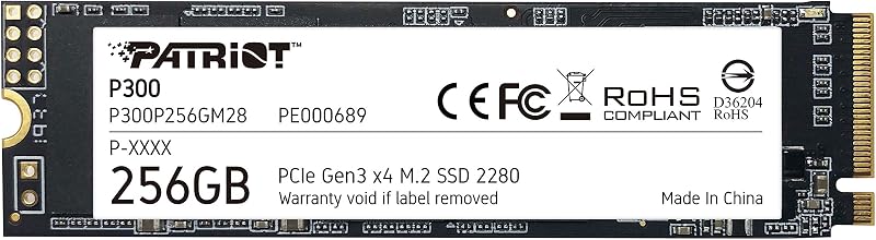 Patriot P300 256GB M.2 NVMe PCIe Gen3x4 SSD P300P256GM28