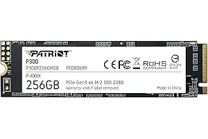 PATRIOT MEMORY Patriot P300 M.2 PCIe Gen 3 x4 256GB Low-Power Consumption SSD